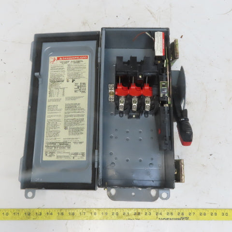 Square D H361AWKEI 30A 600V AC/DC 3 Pole Non-Fusible Safety Disconnect Switch