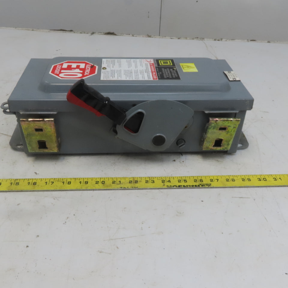 Square D H361AWKEI 30A 600V AC/DC 3 Pole Non-Fusible Safety Disconnect Switch