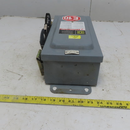 Square D H361AWKEI 30A 600V AC/DC 3 Pole Non-Fusible Safety Disconnect Switch