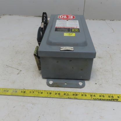 Square D H361AWKEI 30A 600V AC/DC 3 Pole Non-Fusible Safety Disconnect Switch