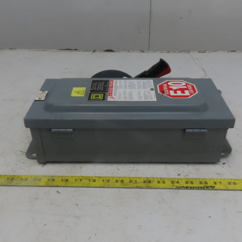 Square D H361AWKEI 30A 600V AC/DC 3 Pole Non-Fusible Safety Disconnect Switch
