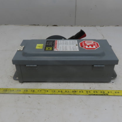 Square D H361AWKEI 30A 600V AC/DC 3 Pole Non-Fusible Safety Disconnect Switch