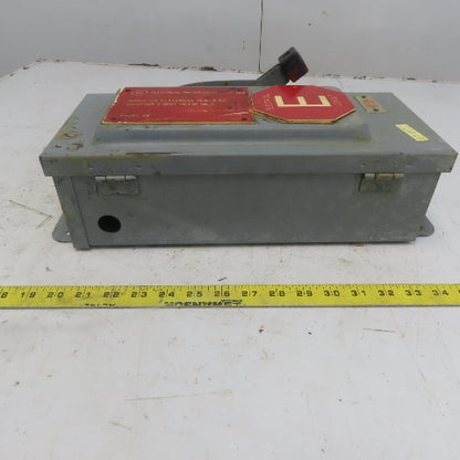 Square D H361AWK 30A 600V AC/DC 3 Pole Non-Fusible Safety Disconnect Switch