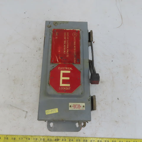 Square D H361AWK 30A 600V AC/DC 3 Pole Non-Fusible Safety Disconnect Switch