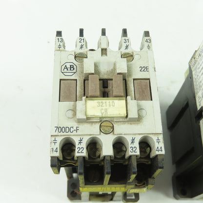 Alllen Bradley 700DC-F220* Ser B Contactor Relay 600V 24VDC Coil Lot Of 2