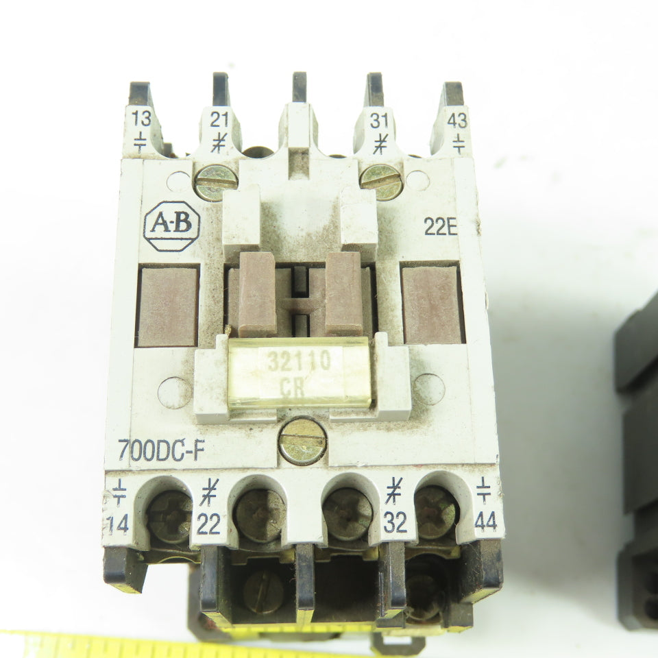Alllen Bradley 700DC-F220* Ser B Contactor Relay 600V 24VDC Coil Lot Of 2