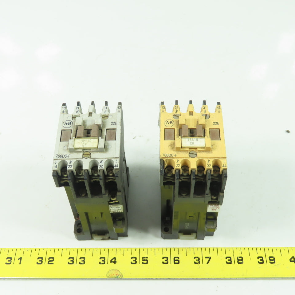 Alllen Bradley 700DC-F220* Ser B Contactor Relay 600V 24VDC Coil Lot Of 2