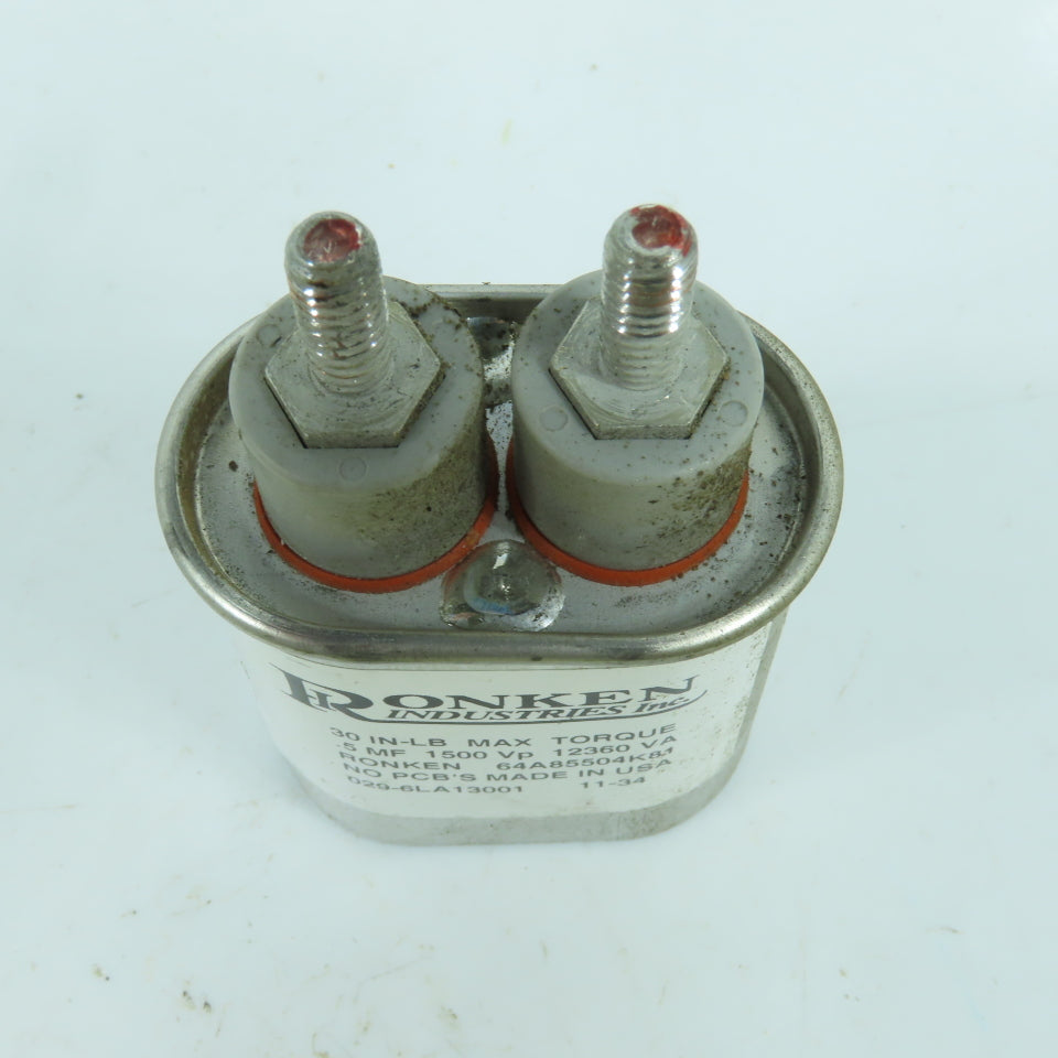 Ronken 64A85504K81 Oval Capacitor 0.5 MF 1500 VP 12360 VA