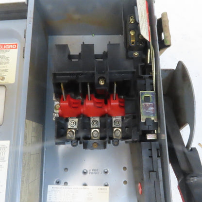 Square D CHU361AWK 30A 600V AC/DC 3 Pole Non-Fusible Safety Disconnect Switch