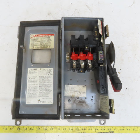 Square D CHU361AWK 30A 600V AC/DC 3 Pole Non-Fusible Safety Disconnect Switch