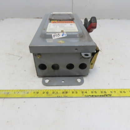 Square D CHU361AWK 30A 600V AC/DC 3 Pole Non-Fusible Safety Disconnect Switch