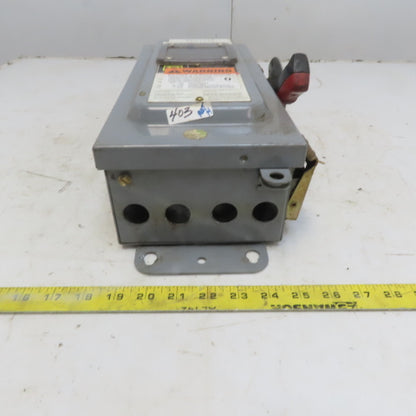 Square D CHU361AWK 30A 600V AC/DC 3 Pole Non-Fusible Safety Disconnect Switch