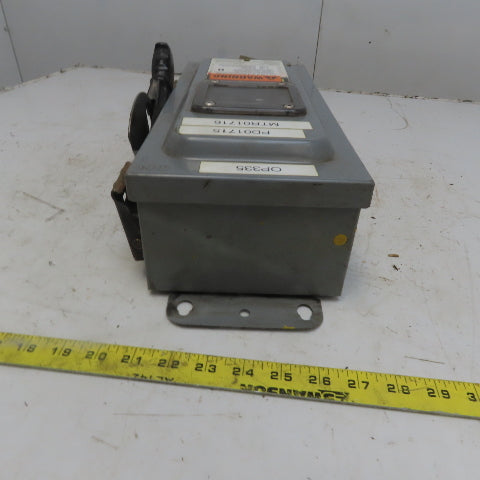 Square D CHU361AWK 30A 600V AC/DC 3 Pole Non-Fusible Safety Disconnect Switch