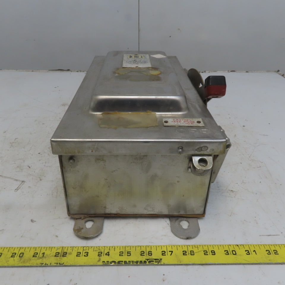 Square D H3122NDS 60A 600V 3P Fusible Stainless Steel Safety Disconnect Switch