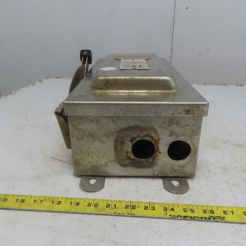 Square D H3122NDS 60A 600V 3P Fusible Stainless Steel Safety Disconnect Switch