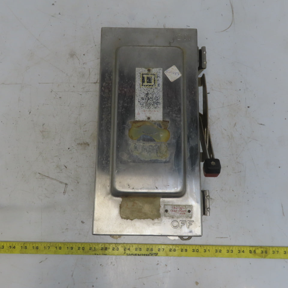 Square D H3122NDS 60A 600V 3P Fusible Stainless Steel Safety Disconnect Switch