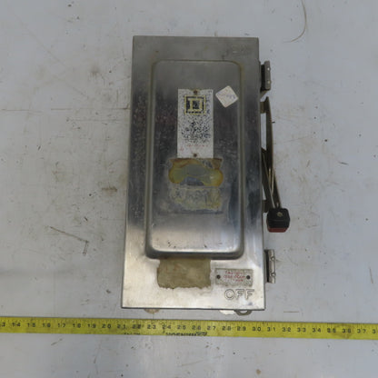 Square D H3122NDS 60A 600V 3P Fusible Stainless Steel Safety Disconnect Switch