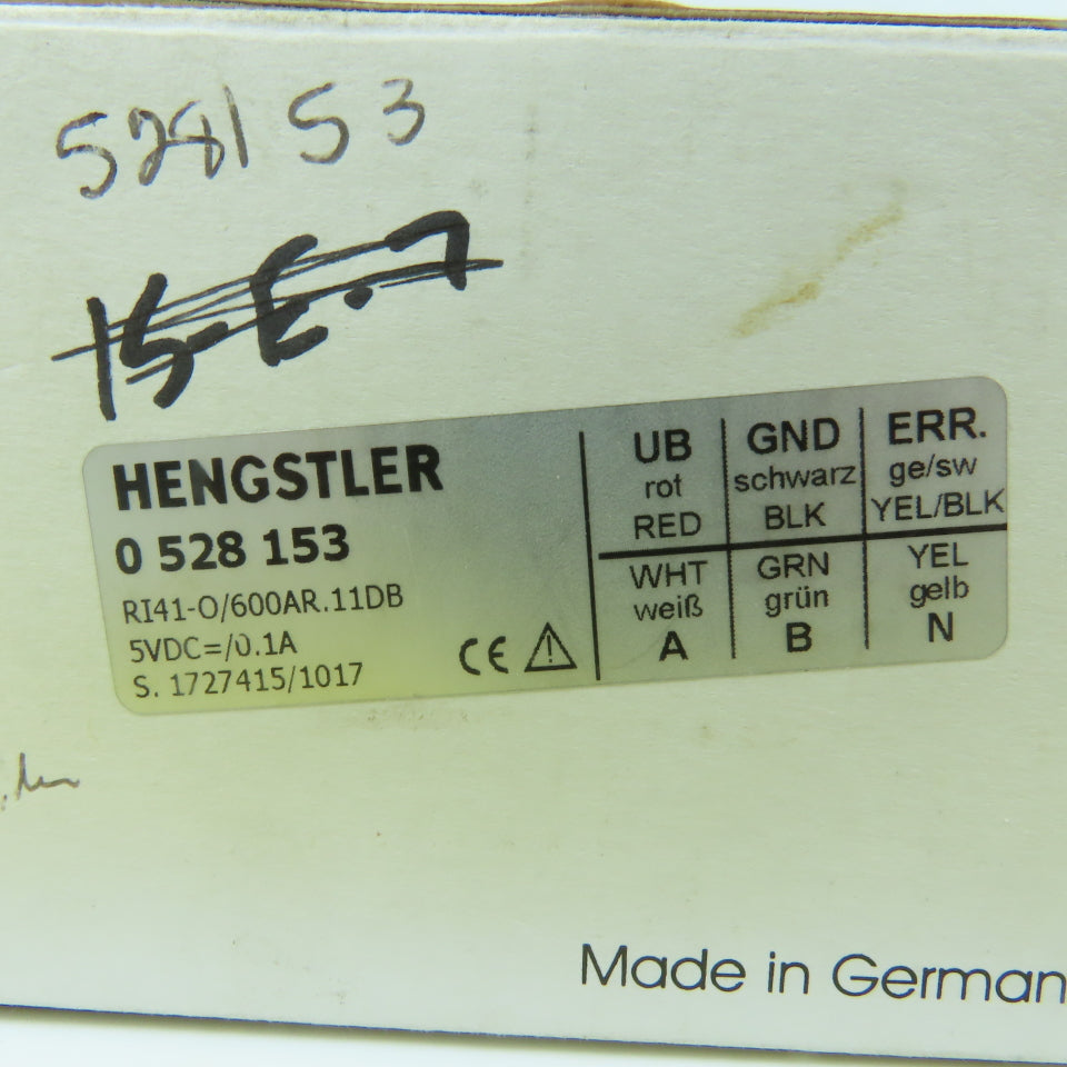 Hengstler 0 528 153 Incremental Encoder 6mm Shaft