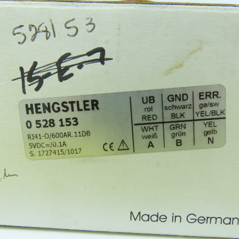 Hengstler 0 528 153 Incremental Encoder 6mm Shaft