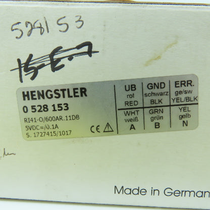 Hengstler 0 528 153 Incremental Encoder 6mm Shaft