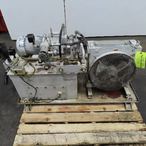 Osaka Daikin VD4-15A1R-95 1.5kW 208V 3Ph Hydraulic Power Unit 20 Gal W/ Chiller