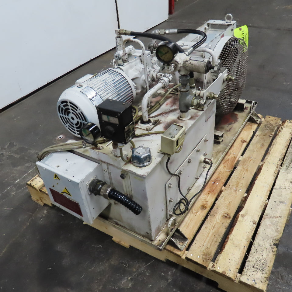Osaka Daikin VD4-15A1R-95 1.5kW 208V 3Ph Hydraulic Power Unit 20 Gal W/ Chiller