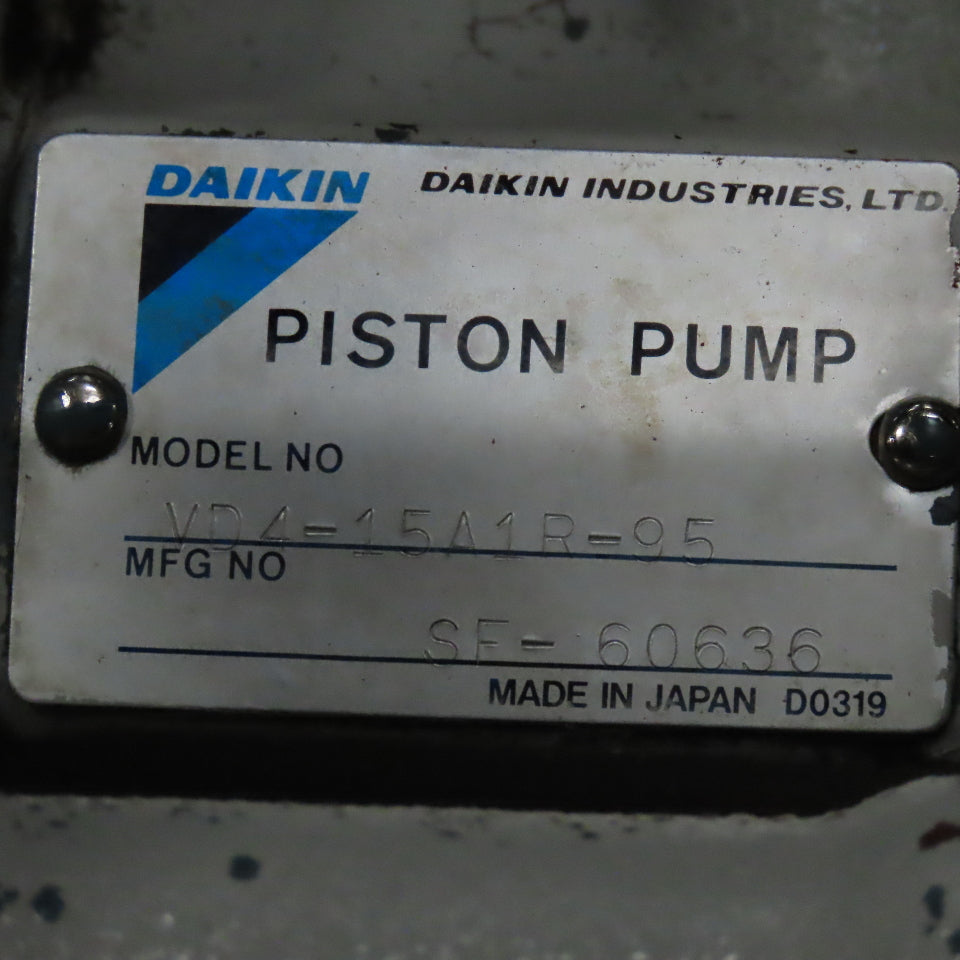 Osaka Daikin VD4-15A1R-95 1.5kW 208V 3Ph Hydraulic Power Unit 20 Gal W/ Chiller