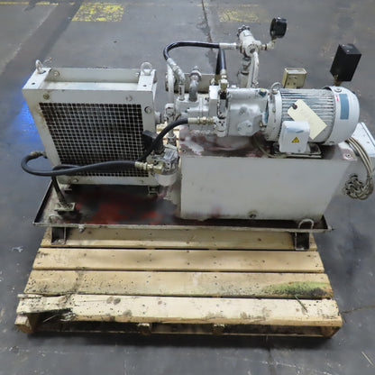 Osaka Daikin VD4-15A1R-95 1.5kW 208V 3Ph Hydraulic Power Unit 20 Gal W/ Chiller