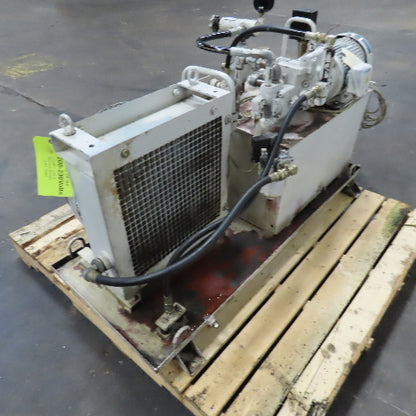 Osaka Daikin VD4-15A1R-95 1.5kW 208V 3Ph Hydraulic Power Unit 20 Gal W/ Chiller
