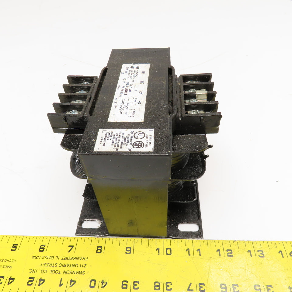 Hammond SL750QJ 240/480V Pri 750VA 120V Sec 1Ph Transformer