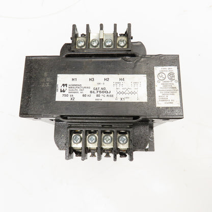 Hammond SL750QJ 240/480V Pri 750VA 120V Sec 1Ph Transformer