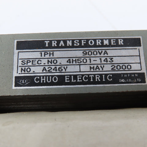 Chuo Electric 4H501-143 220/200V Pri 900VA 100/32-28V Sec Transformer