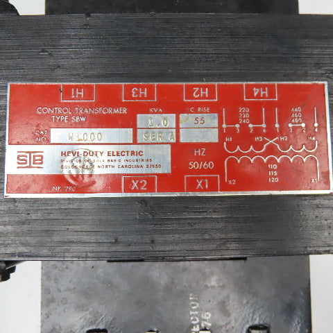 Hevi Duty W1000 220-440/480V Pri 1.0kVa 110/120V Sec 50/60Hz 1Ph Transformer