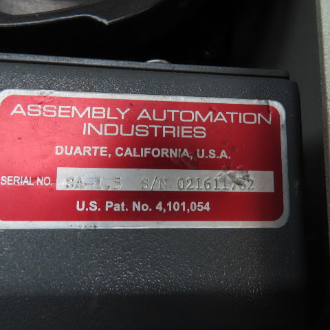 Assembly Automation SA-1.5 Vibratory Screw Feeder ETPDL21-04-I06-PS-H Nut Runner