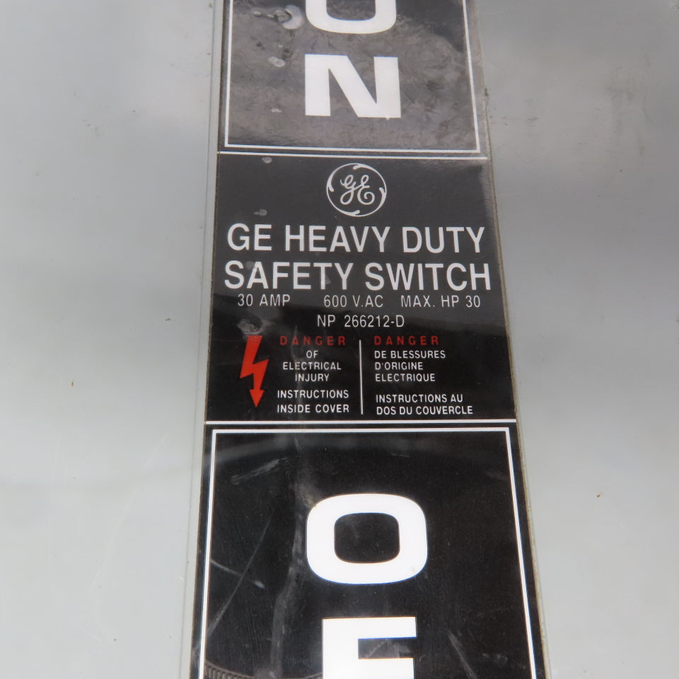 General Electric THN3361 30A 600V 3 Pole Non-Fusible Safety Disconnect Switch