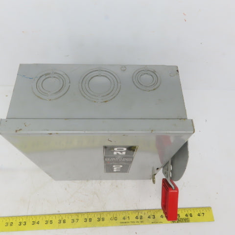 General Electric THN3361 30A 600V 3 Pole Non-Fusible Safety Disconnect Switch