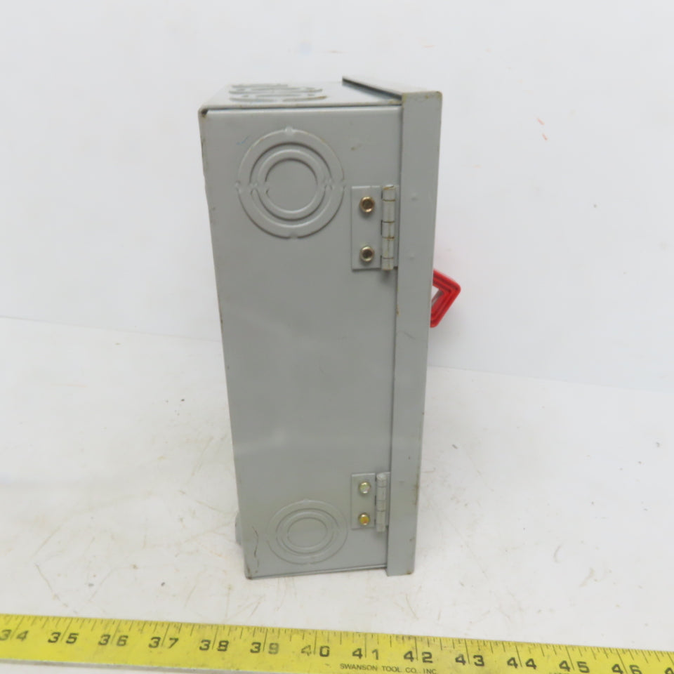 General Electric THN3361 30A 600V 3 Pole Non-Fusible Safety Disconnect Switch