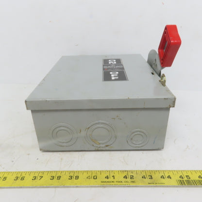 General Electric THN3361 30A 600V 3 Pole Non-Fusible Safety Disconnect Switch