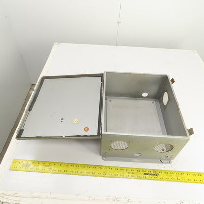 Hoffman 16" x 14" x 8" Steel Electrical Enclosure W/ Backplate & Hinged Door