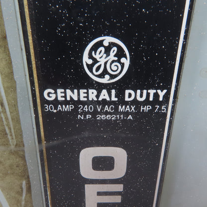 General Electric TG4321 30A 240V 3 Pole Fusible Safety Disconnect Switch