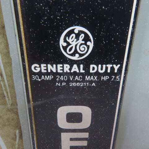 General Electric TG4321 30A 240V 3 Pole Fusible Safety Disconnect Switch