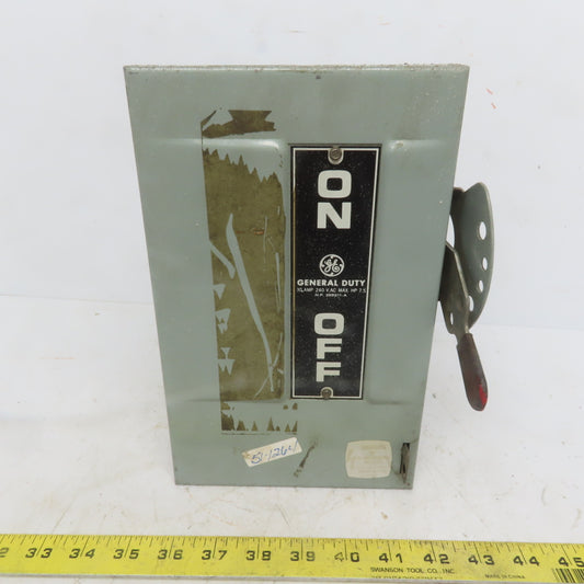 General Electric TG4321 30A 240V 3 Pole Fusible Safety Disconnect Switch