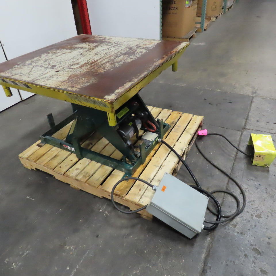 Southworth 6000Lbs Capacity Hydraulic Lift Table 42" x 40" 480V 3Ph 8-32" Lift