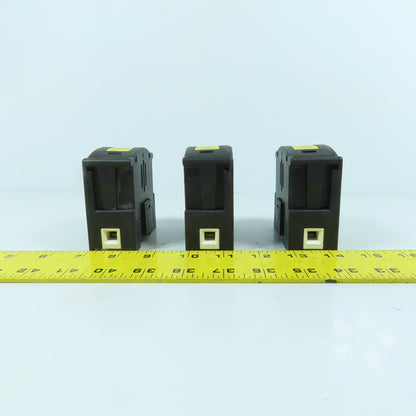 Buss JT60060 35-60A 600VAC Fuse Holder W/ LPJ-35SP Low Peak Fuses Lot Of 3