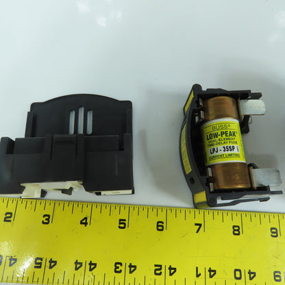 Buss JT60060 35-60A 600VAC Fuse Holder W/ LPJ-35SP Low Peak Fuses Lot Of 3