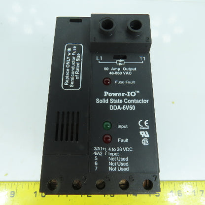 Power-IO DDA-6V50 50 Amp Solid State Contactor 48-660VAC Out 4-28VDC Input
