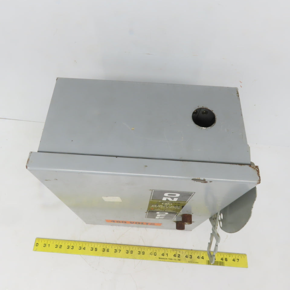 General Electric TH3361J Model 10 30A 600V 3P Fusible Safety Disconnect Switch