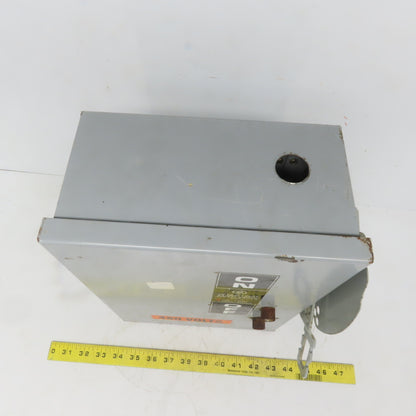 General Electric TH3361J Model 10 30A 600V 3P Fusible Safety Disconnect Switch