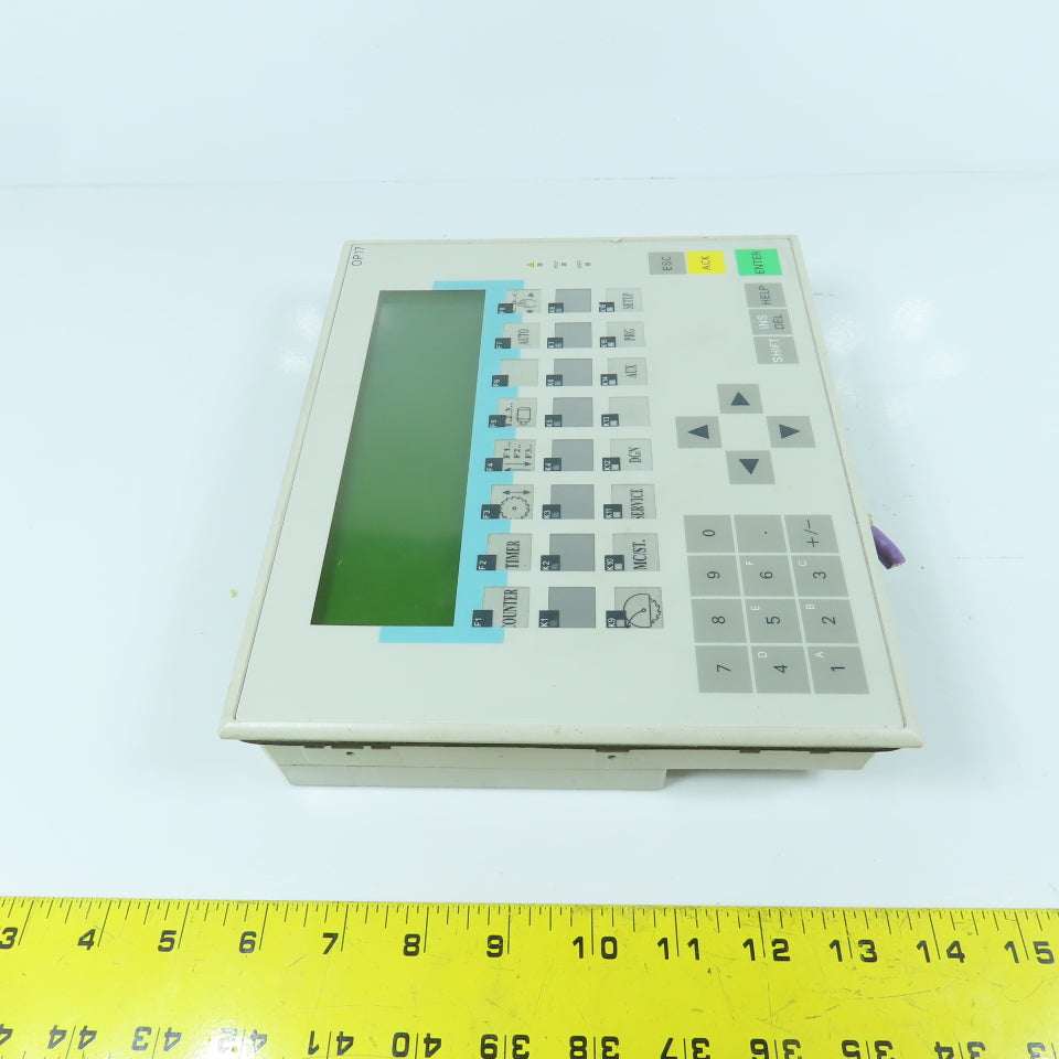 Siemens 6AV3 617-1JC30-0AX1 Operator Panel Display OP17-DP12 W/ Mounting Clips