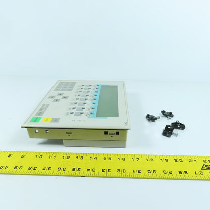 Siemens 6AV3 617-1JC30-0AX1 Operator Panel Display OP17-DP12 W/ Mounting Clips